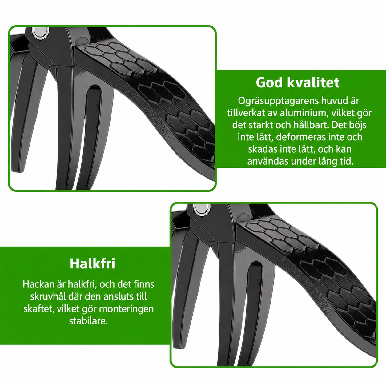 Stående Ogräsdragare – Ergonomiskt Verktyg med Fotpedal och Fyra Stålklor för Rotdjupt Ogräs