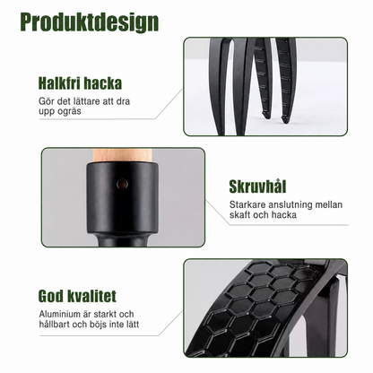 Stående Ogräsdragare – Ergonomiskt Verktyg med Fotpedal och Fyra Stålklor för Rotdjupt Ogräs