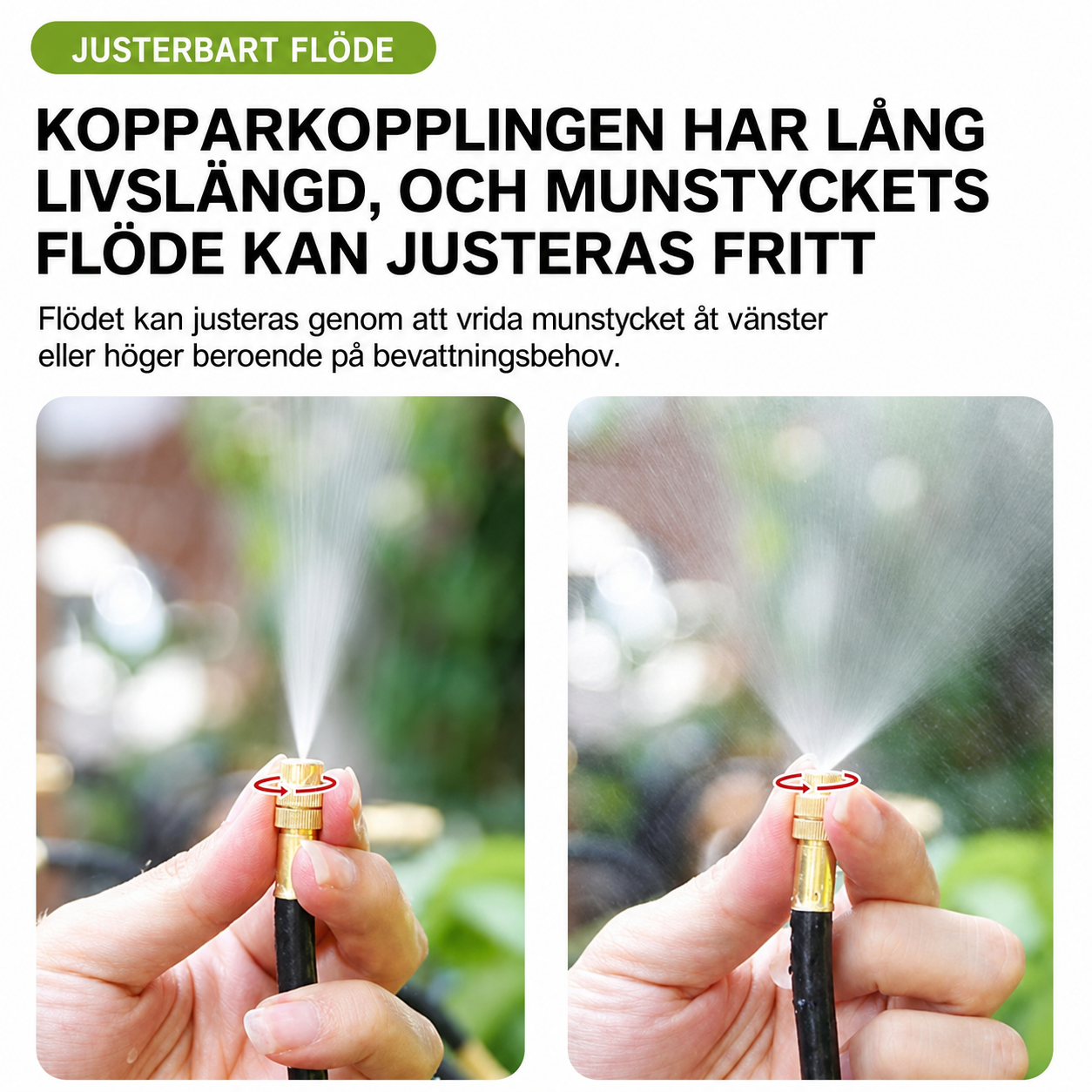 Droppbevattning Kit – 360° Flexibel Slang med Justerbara Munstycken för Effektiv Bevattning