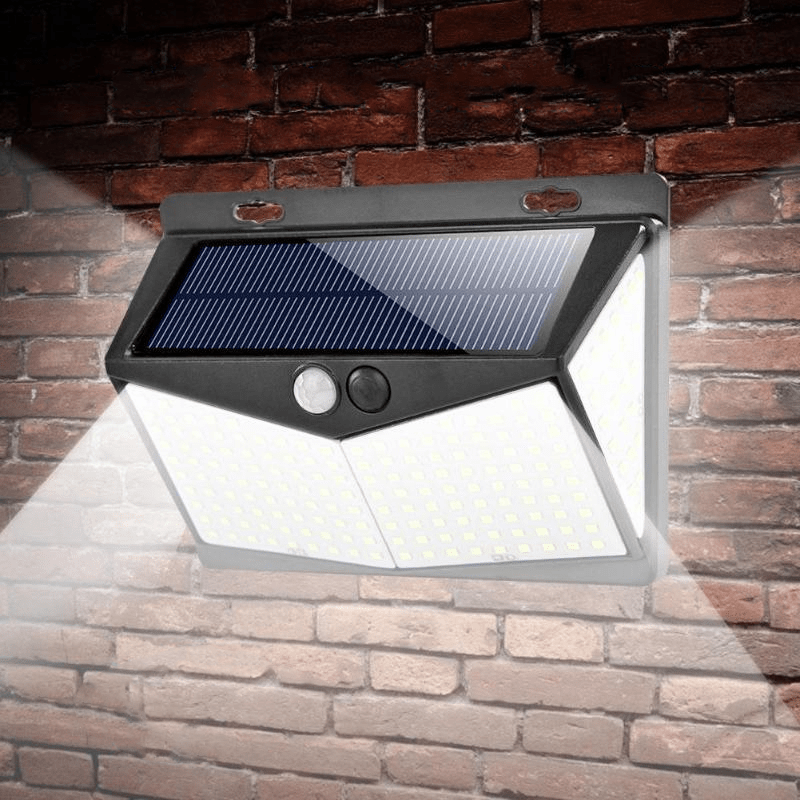 Utomhus solcellslampa med rörelsesensor och LED
