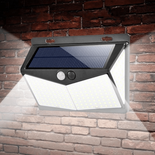 Utomhus solcellslampa med rörelsesensor och LED